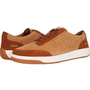 Clarks Hero Air Lace - Men's Tan Combi Leather Sneakers
